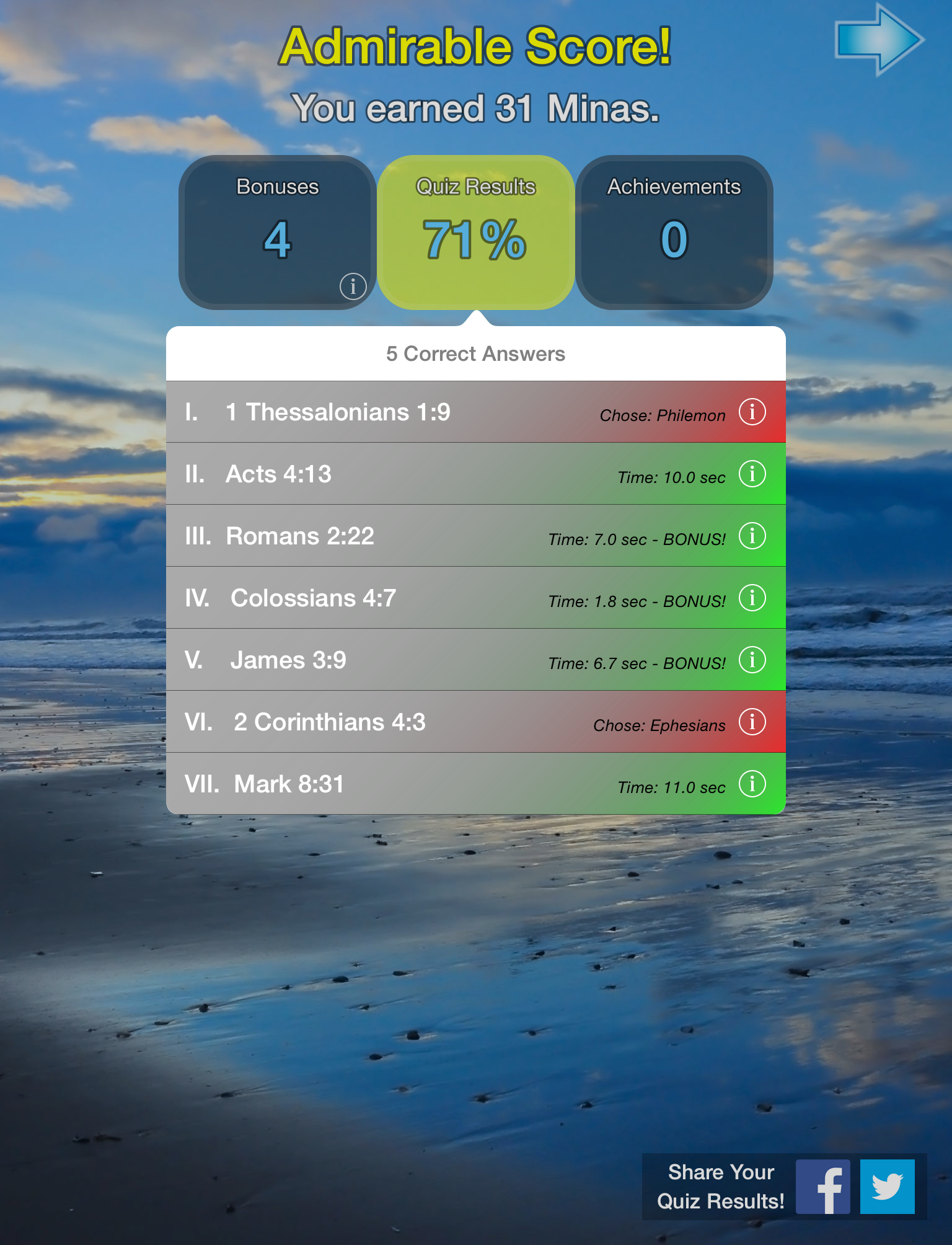 Bible Book Quiz - Christian Bible Game & Study Aid