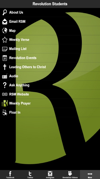 Revolution Student Ministry app