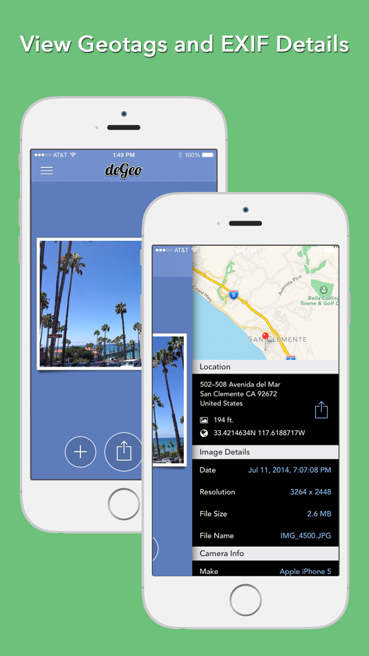 #2. deGeo - Geotag Remover, EXIF Viewer Photo Privacy Tool (iOS) 由: GlassWave LLC