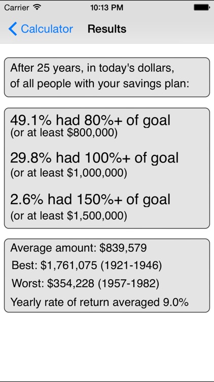 Retirement Savings Calculator Lite screenshot-1