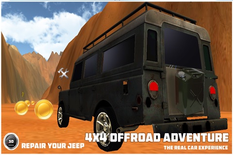 4x4 Offroad Adventure - Safari Jeep Stunts & Driving Simulation in 3D Desert Mountains screenshot 3