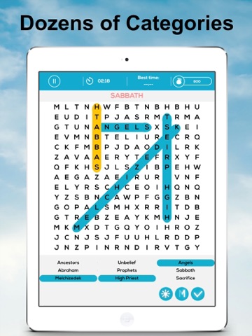 The Bible Word Search iPad screenshot