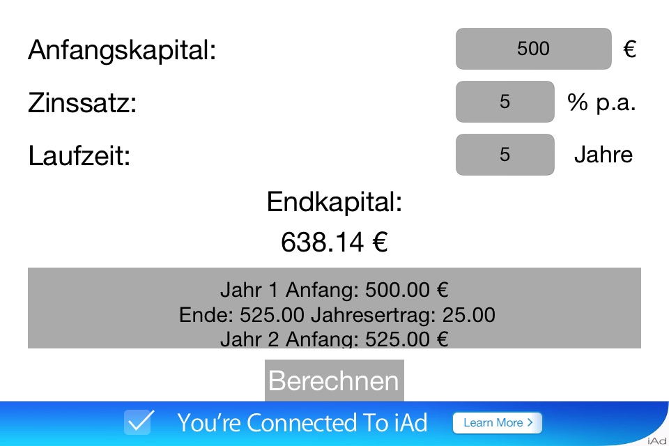 IsI Zinseszins-Rechner screenshot 3