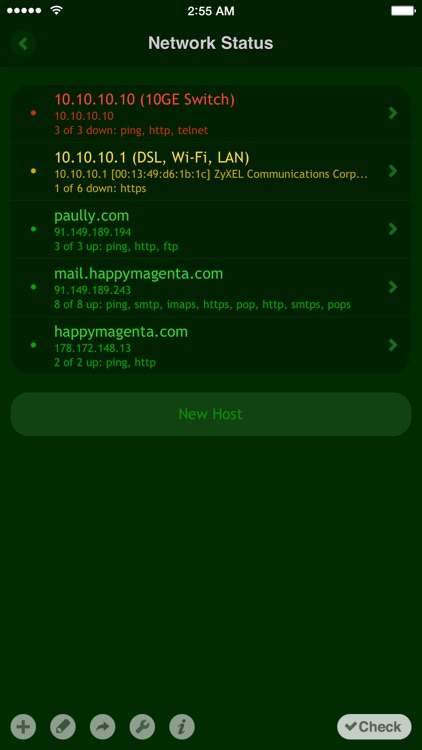 Net Status - remote server monitor