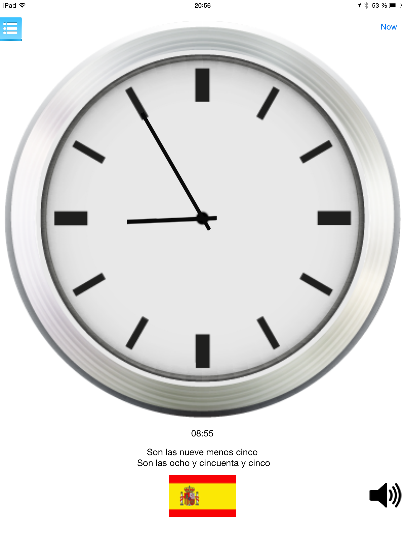 Multilingual speaking clock - free version