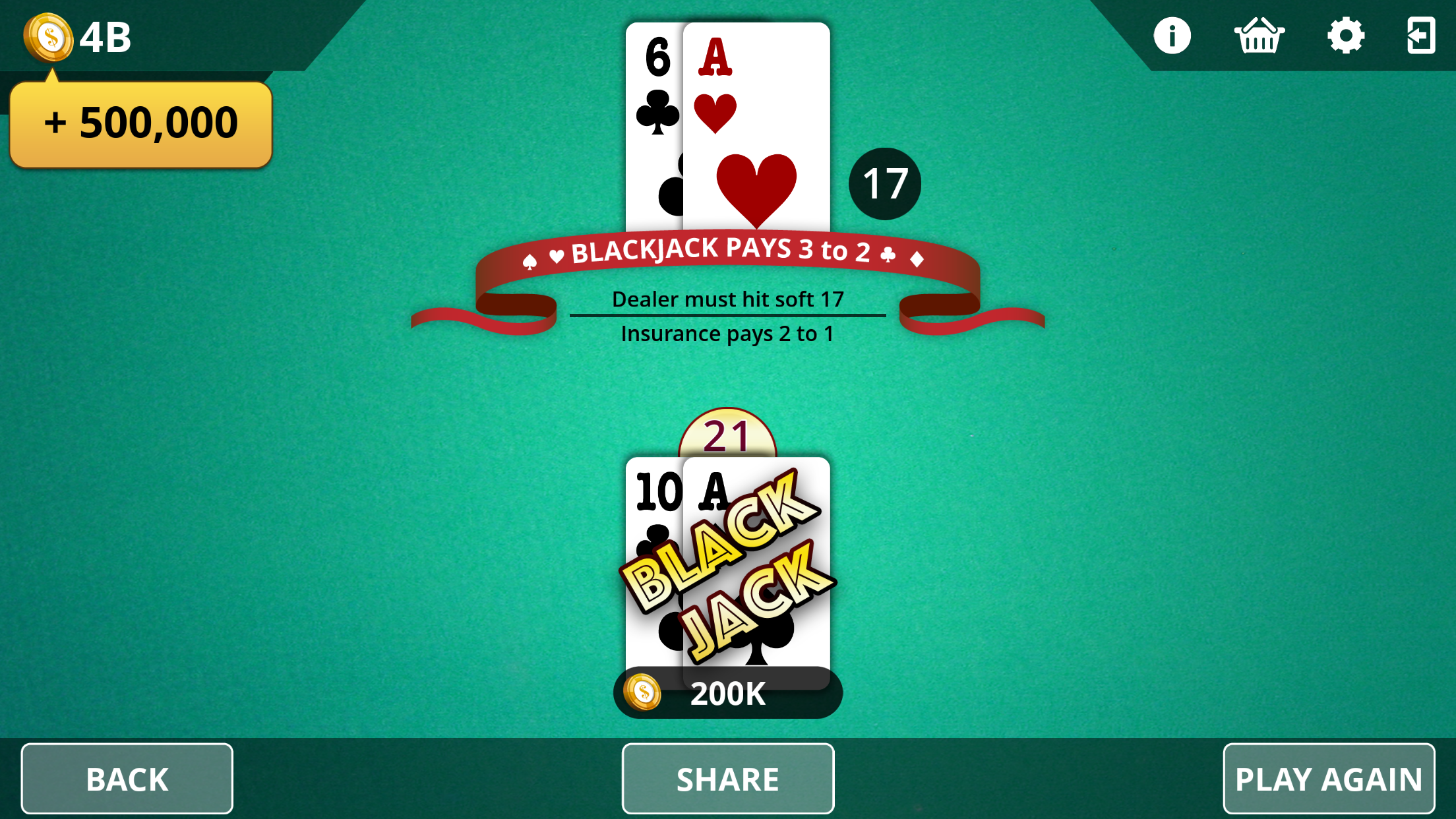 Blackjack - Royal Online Casino screenshot 3