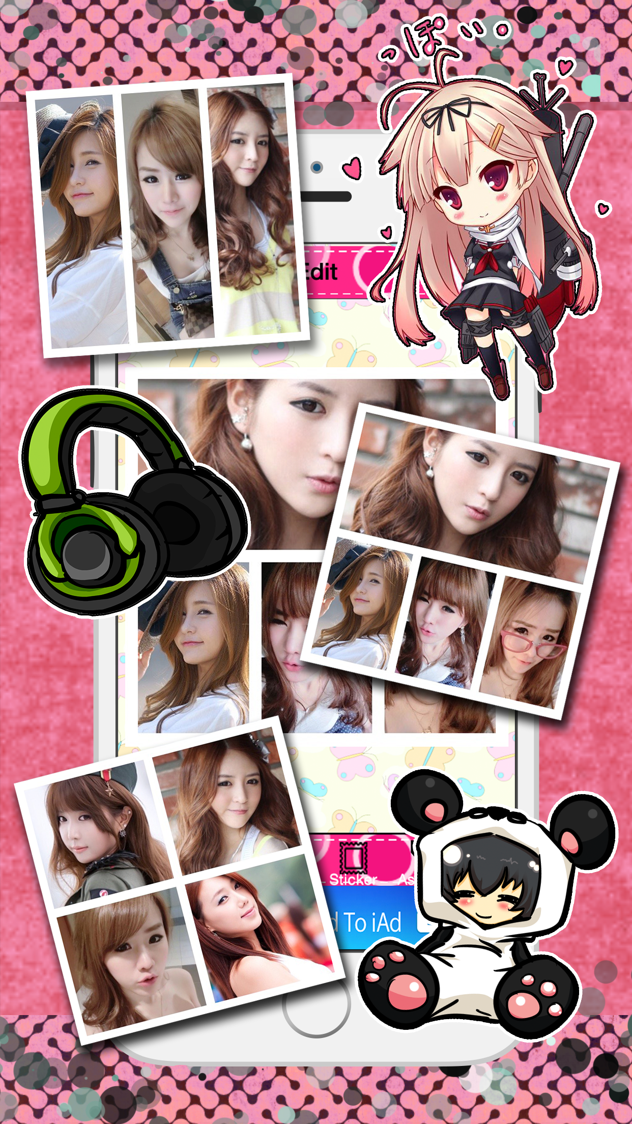 Cute Cartoon Sticker Frame 1 screenshot 3