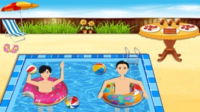 Pool Party & Bonfire - BBQ cooking adventure & chef game screenshot