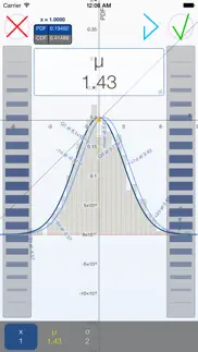 bell curves - graphing calculator for the normal distribution function iphone capturas de pantalla 3