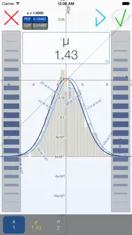 Bell Curves - graphing calculator for the normal distribution function iphone bilder 2