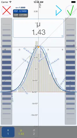 Game screenshot Bell Curves - graphing calculator for the normal distribution function hack