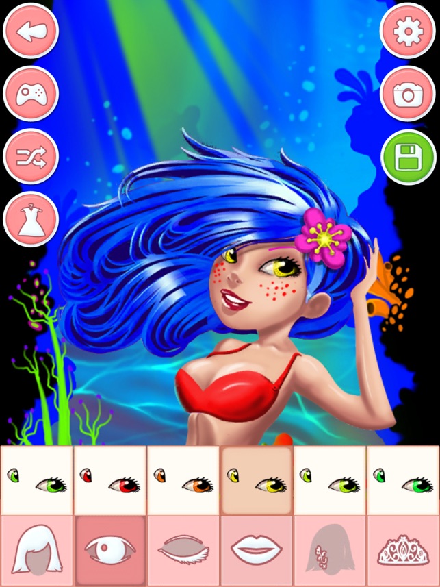 Sereia Princesa – Jogo de Vestir, Maquiagem e Cartão Fazer na App