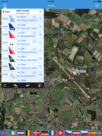 Screenshot #1 for Leeds Bradford Airport - iPlane Flight Information