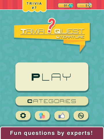 Screenshot #6 pour Trivia Quest™ Literatures - trivia questions