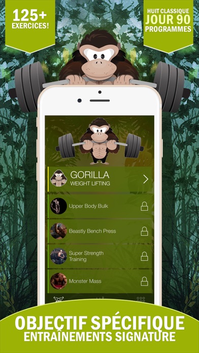 Screenshot #1 pour Gorilla Weight Lifting: Culturisme, Dynamophilie, Hercule, et la formation de force pour obtenir Swole!