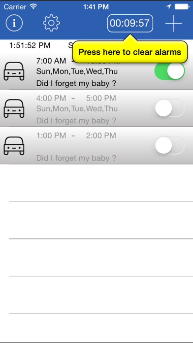 Baby Safe Drive - מניעת שיכחת תינוק ברכב Screenshot 1