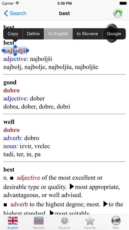 English Slovene best dictionary translate - Angleščina Slovenščina slovar najbolje prevajalnik
