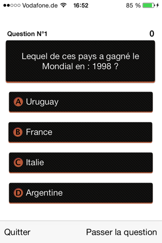 Quiz Foot 2014 - Tests sur le Football (France et Mondial) screenshot 2