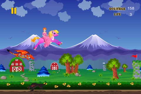 Princess Rainbow Unicorn Dash  - Dragon Siege Chase Free screenshot 3