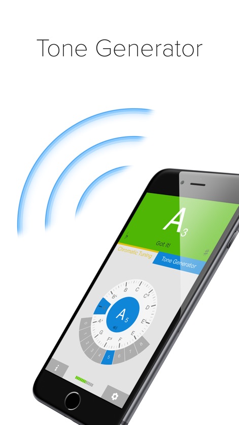 insTuner - Chromatic Tuner with Tone Generator - instuner-tone-generator-interface