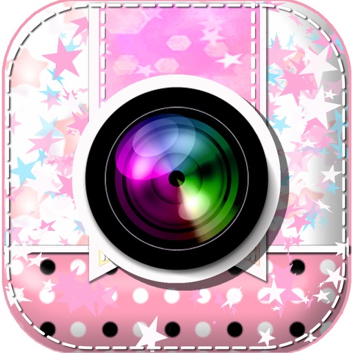 Sweet Camera and Cartoon Sticker Frame Icon