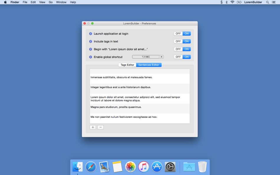 #4. LoremBuilder (macOS) Με: Valerio Criscimanna