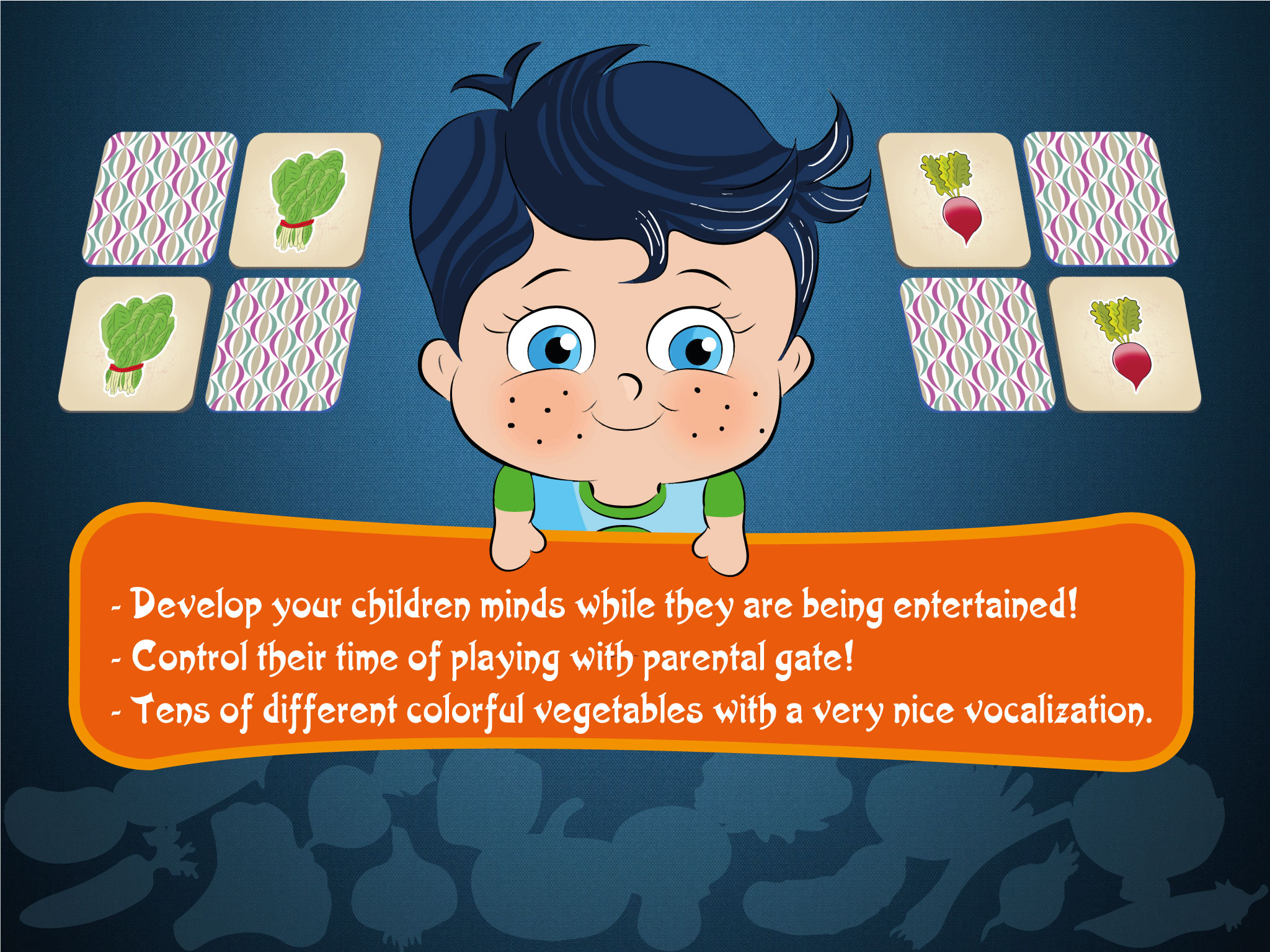 Little Genius Matching Game - Vegetables - Educational and Fun Game for Kids
