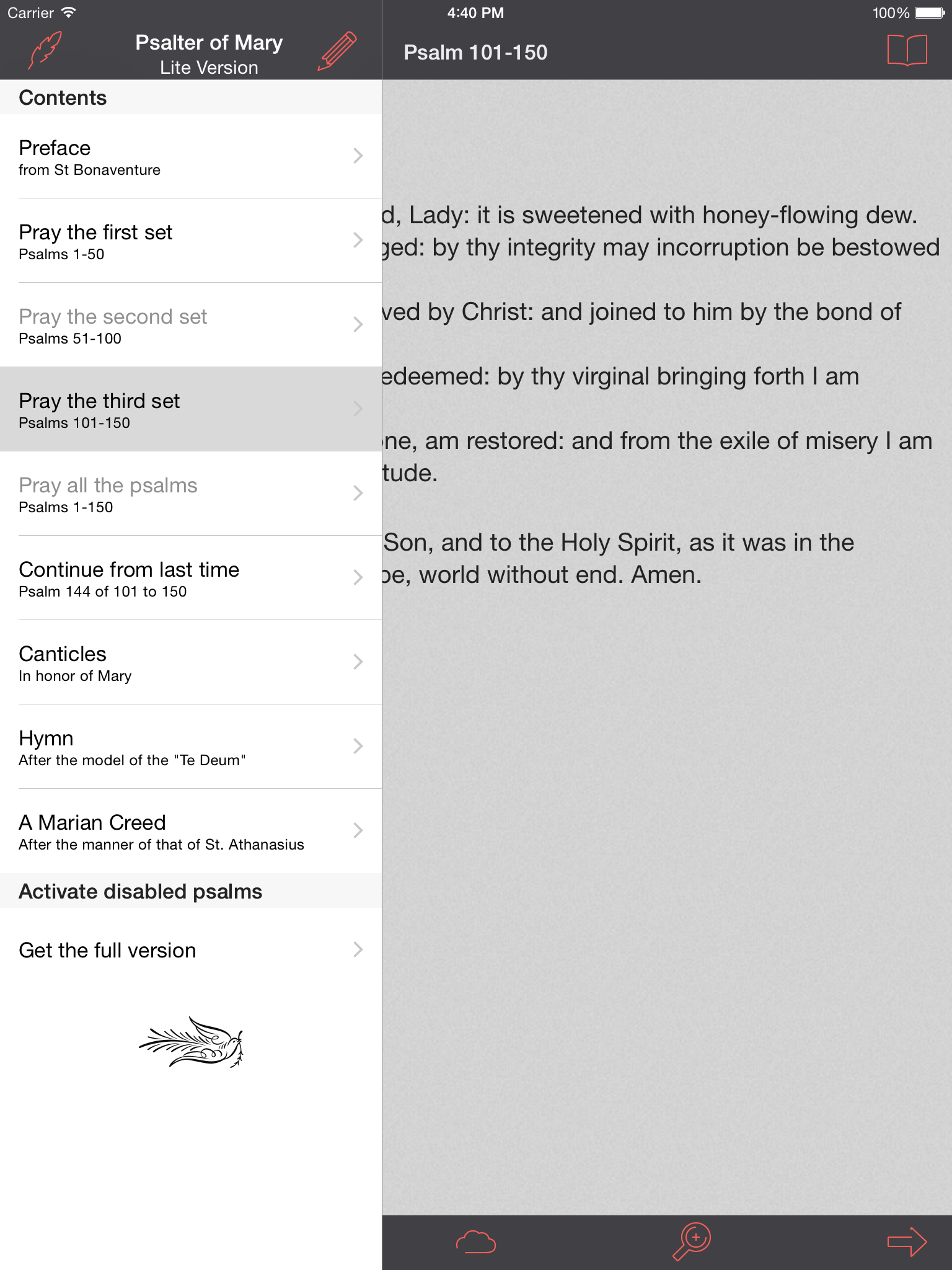 Catholic Psalter of the Blessed Virgin Mary Lite screenshot 8