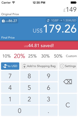 Discounter - discount, convert and track your purchases screenshot 2