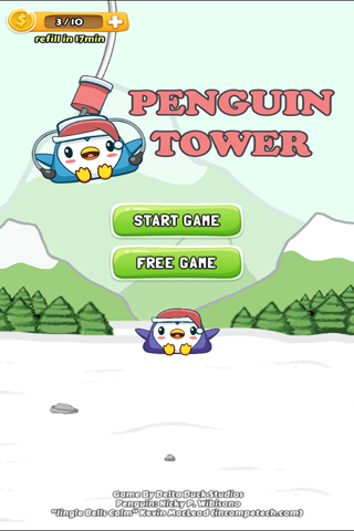 Penguin Tower: Bird Stack FREE - Build a pillar with penguins to reach the sky game screenshot 3