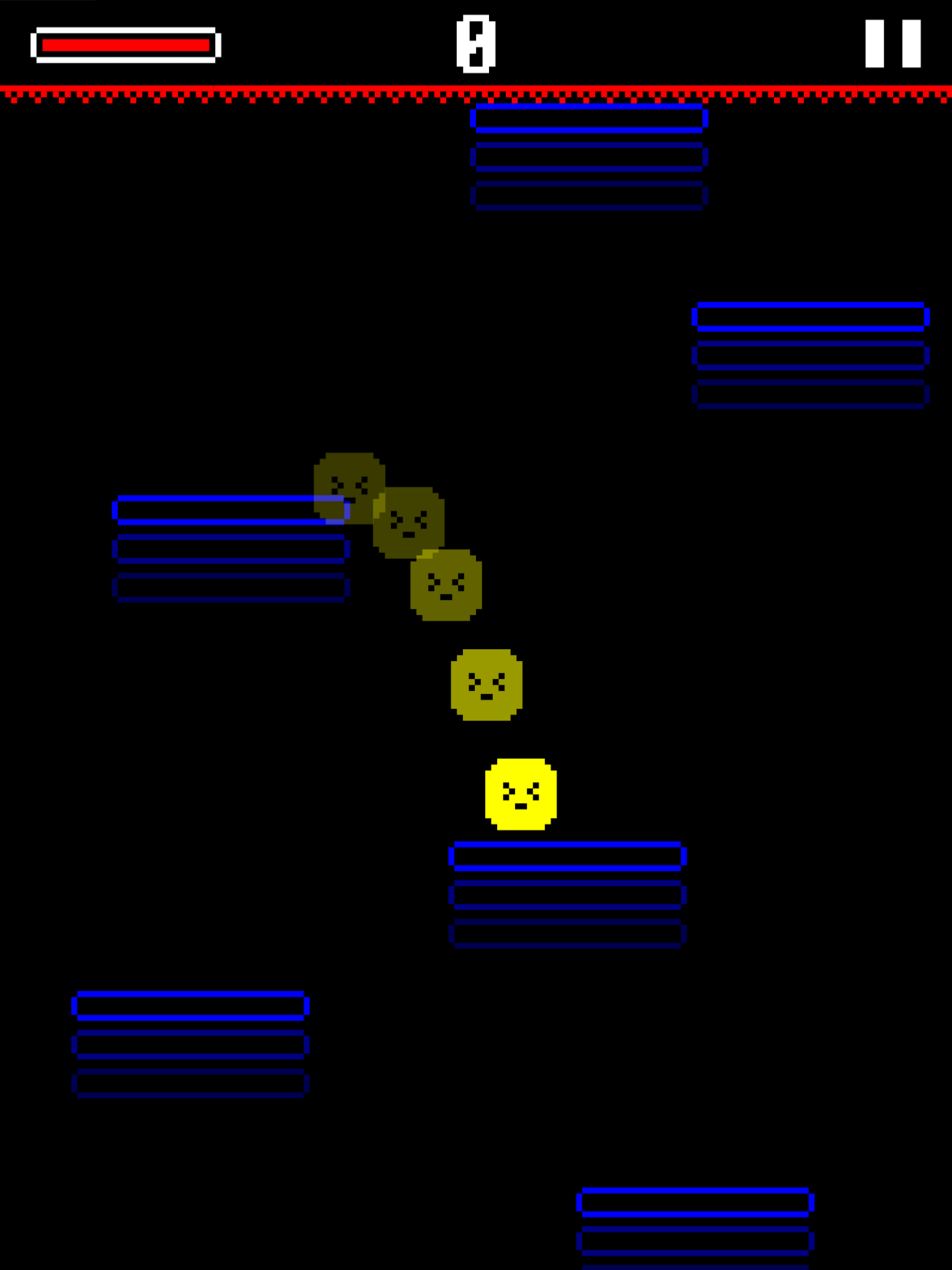 Dac Fall Pixel jump down on series of platform to underground screenshot 6