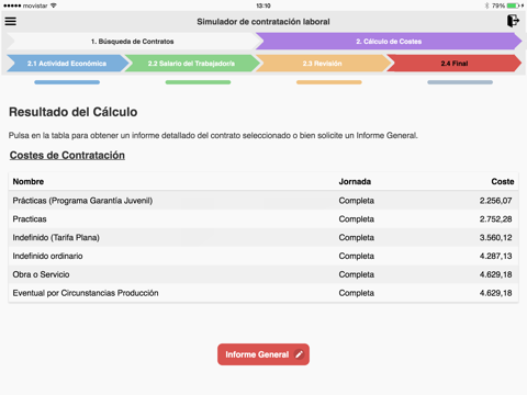 Screenshot #4 pour Simulador de contratacion laboral