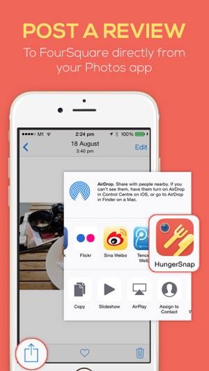 HungerSnap - Eat First, Post Later! A Foursquare extension t(圖1)-速報App