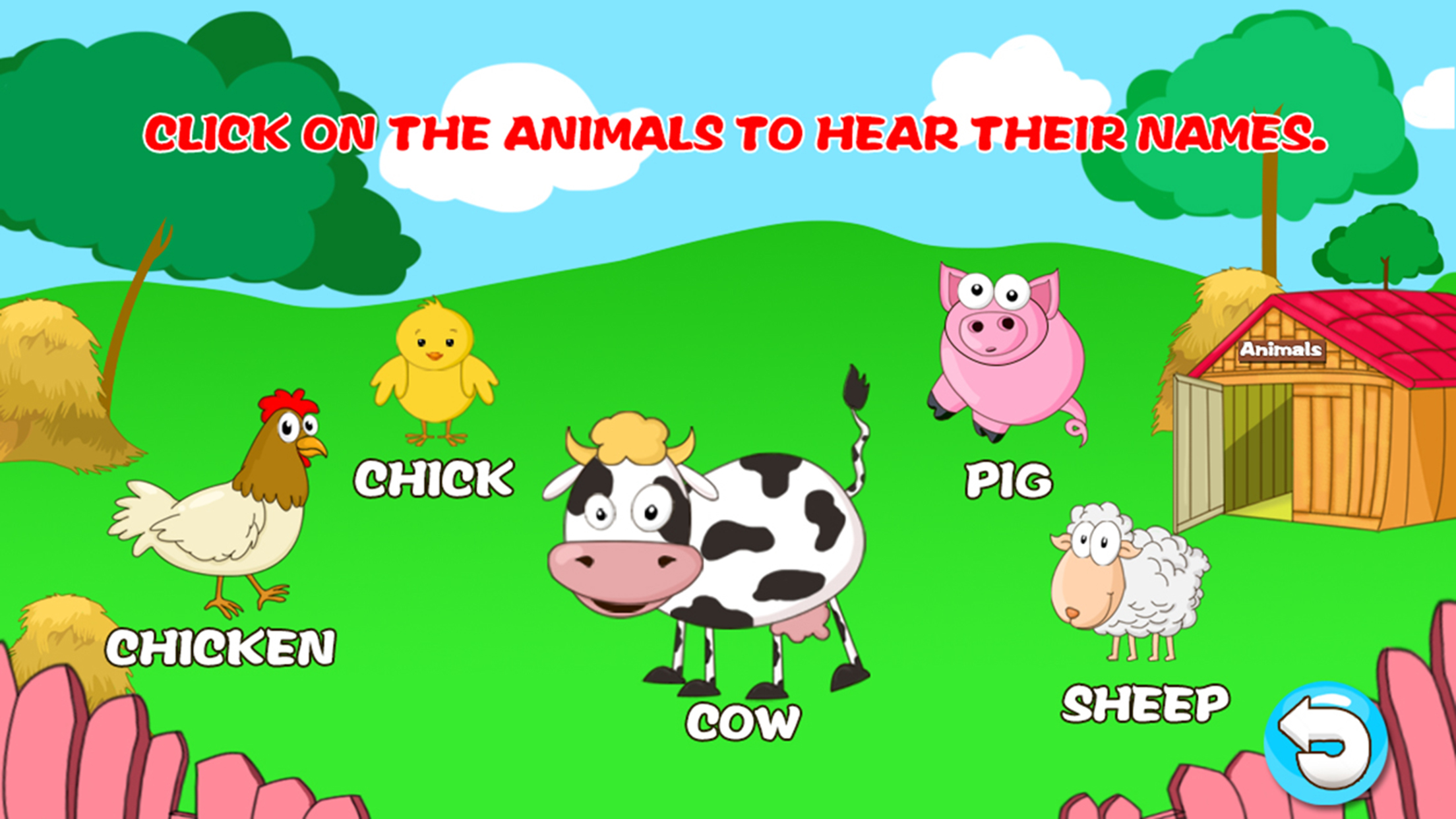 Anna's animals farm house - (Happy Box)free english learning toddler games screenshot 4