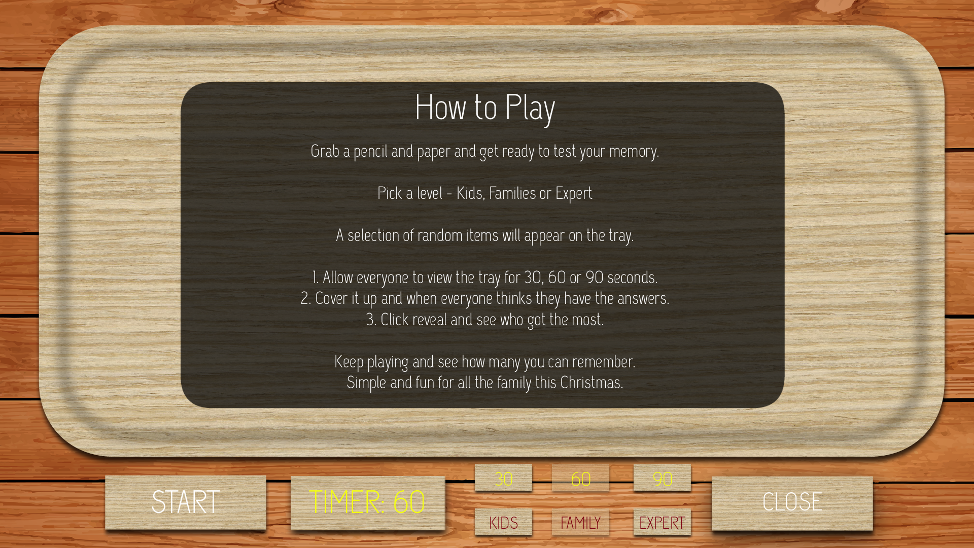 Tea Tray Memory Game screenshot 3