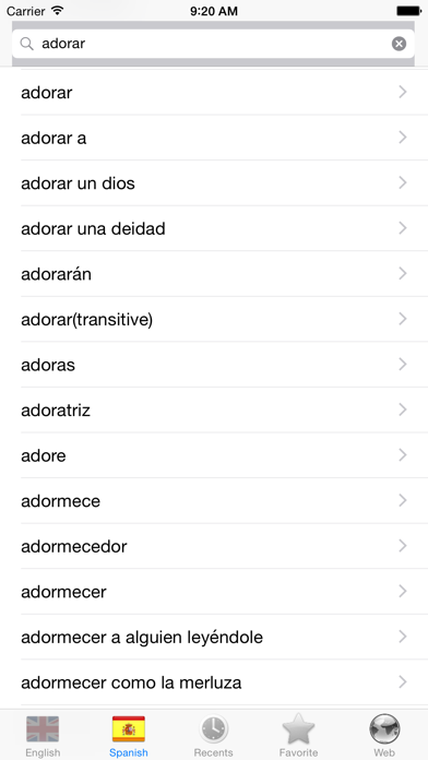 Spanish English best dictionary iPhone screenshot 5 - Education app