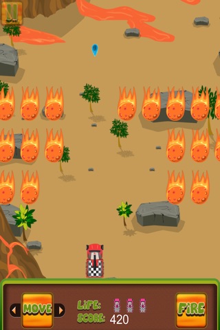 Volcano Fireball Rain - Water Cannon Shooting Defense Game Free screenshot 2