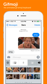 Gifmoji - emoji animated gif keyboard screenshot