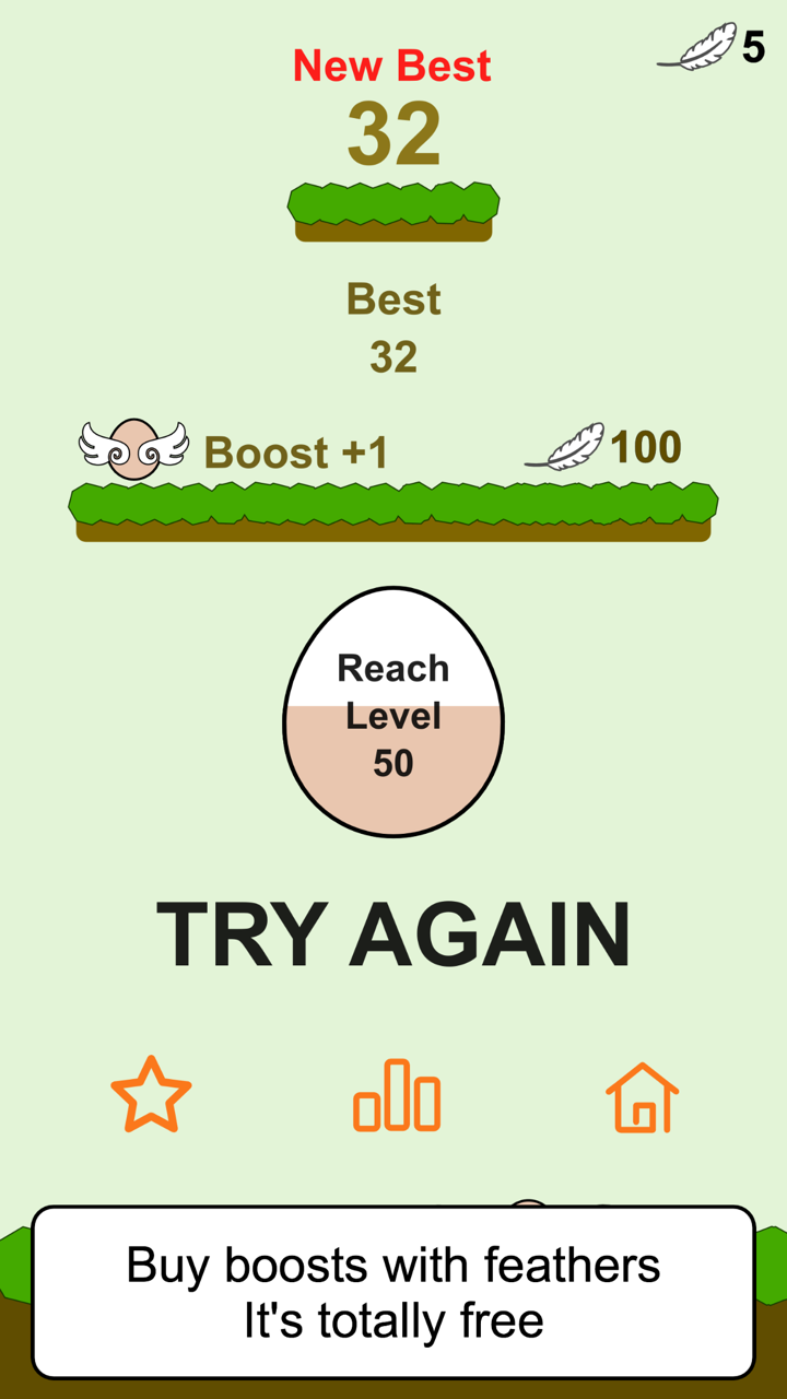 Mr Egg jumps up and down in an endless way to his home screenshot 5