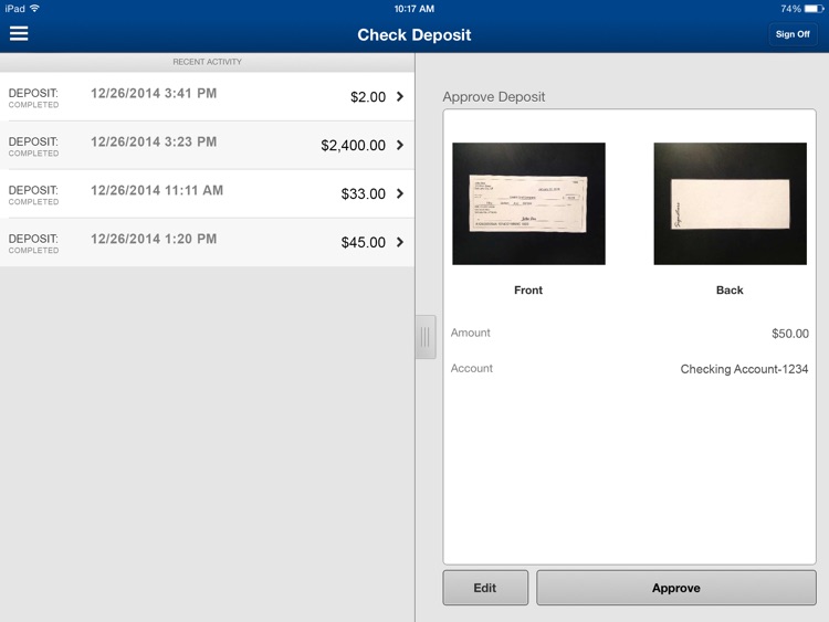 Nevada State Bank Mobile Banking for iPad