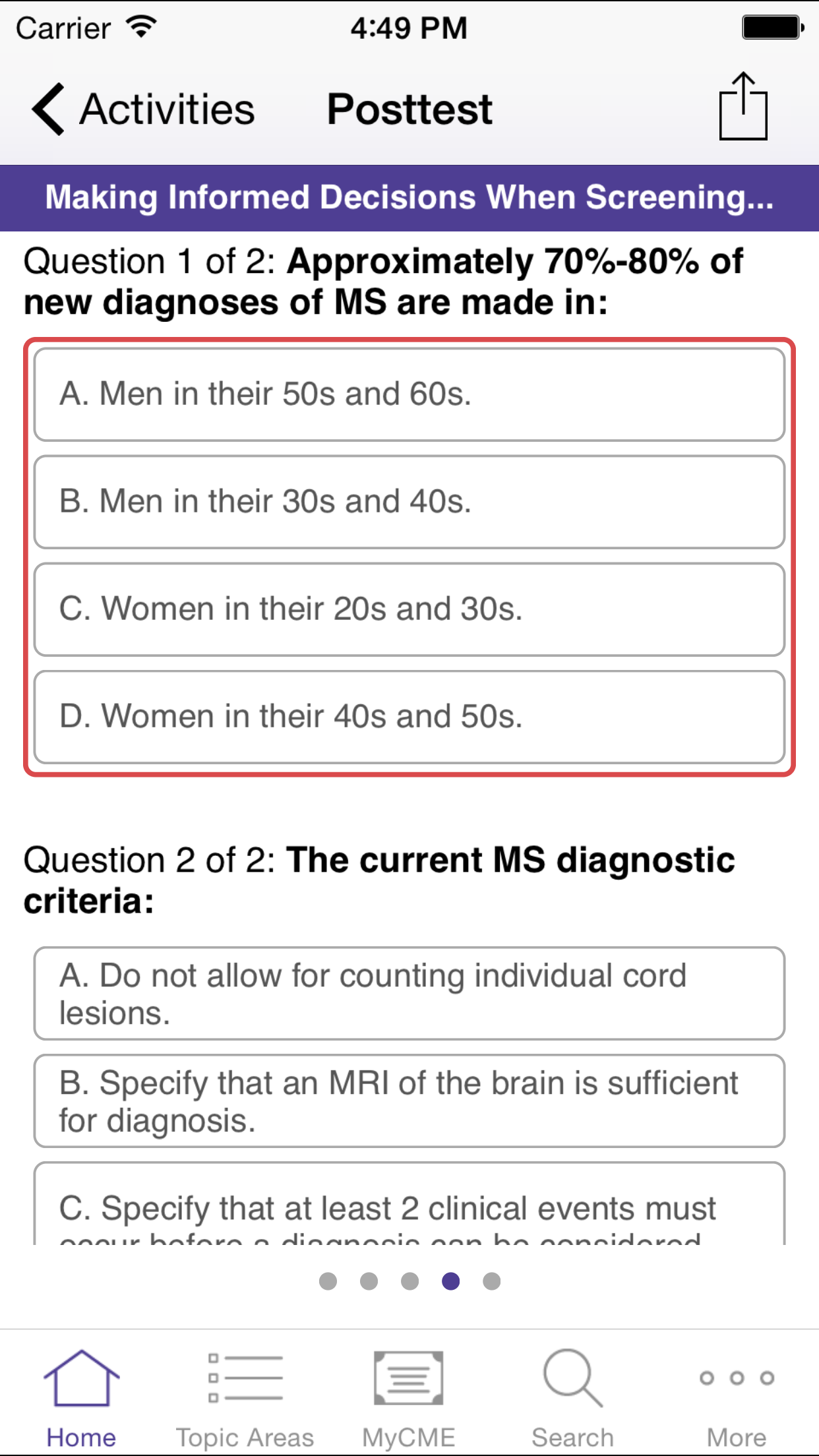 Multiple Sclerosis Virtual Education Academy screenshot 4