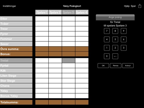 Yatzy Scorecard screenshot 3