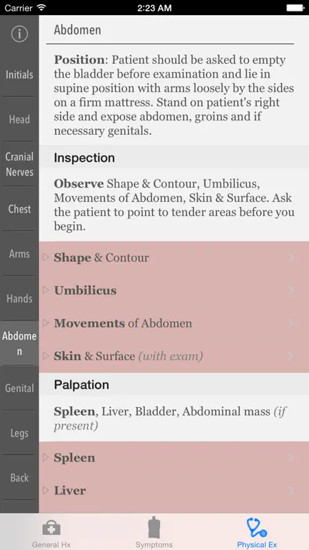 Clinical Skills - History, Symptoms & Physical Examination screenshot 4 of 5