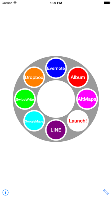 Screenshot #1 pour Circular - Quick launcher for apps -