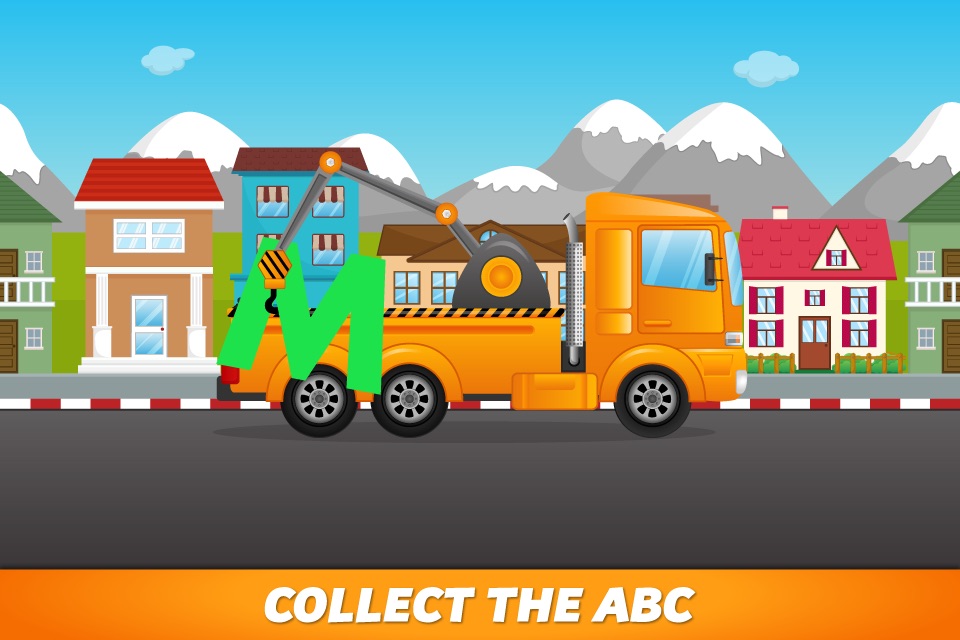 ABC Tow Truck Free - an alphabet fun game for preschool kids learning ABCs and love Trucks and Things That Go screenshot 4