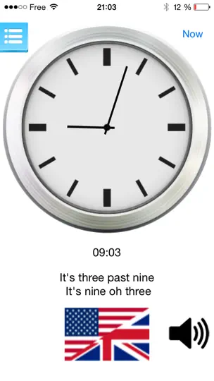 Capture d'écran de Horloge Parlante Multilingue - Version Gratuite sur iPhone 1