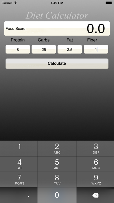 Screenshot #2 pour DietCalculator Free