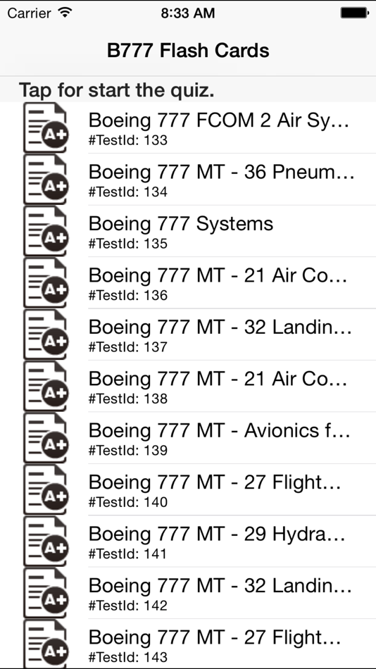 Systems & Limitations Flash Cards for Boeing 777 - 1.0 - (iOS)