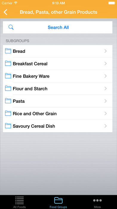 Food Content Screenshot
