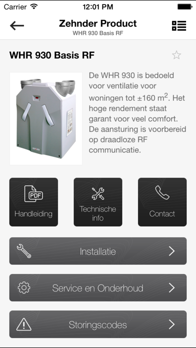Ventilatie App screenshot